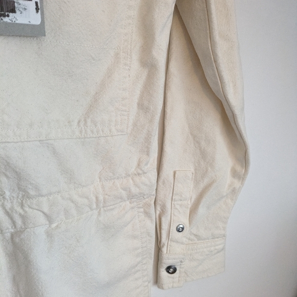 EVERLANE Bone Organic Cotton Canvas Salt Baked Jumpsuit Coverall NEW Size XXS - Picture 2 of 9